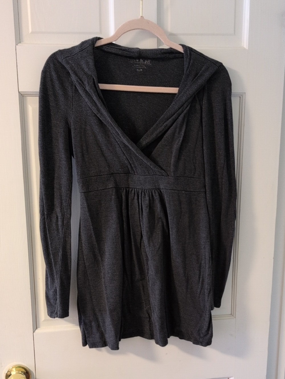 3/$30 Pea In The Pod Dark Gray Maternity Tunic Top